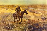 Charles M Russell The Wagon Boss oil painting reproduction